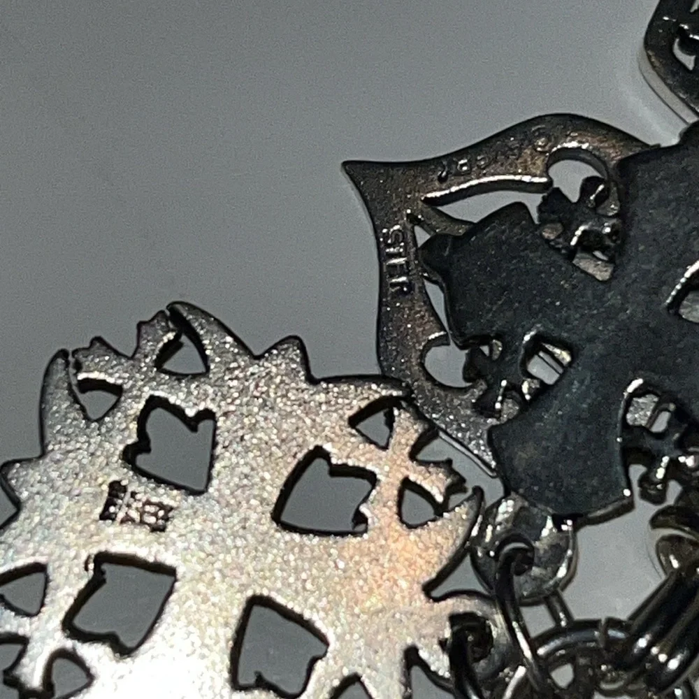 James Avery silver charm bracelet crosses, doves, sheep & shells Christian theme - Picture 8 of 10